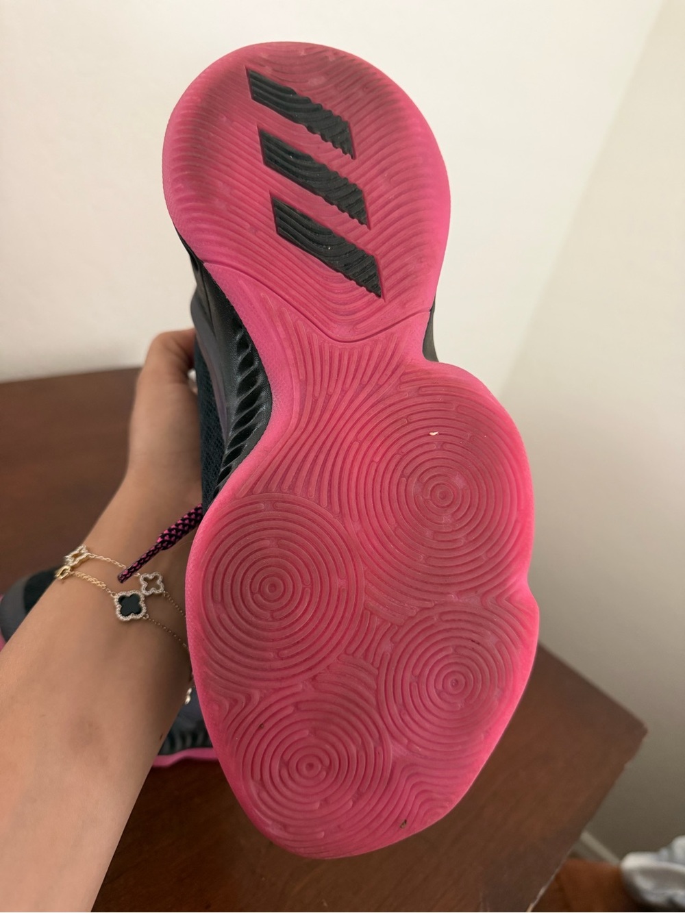 adidas Black and Pink Performance Trainers - Picture 4 of 4